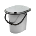 Відро-туалет пластиковий 15 літрів, сіре ТМ Горизонт