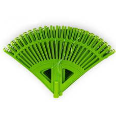 Граблі пластмасові віялові 23 зубці (напівкруглі кольорові), Україна.