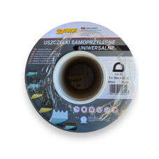Ущільнювач самоклеючий Sanok Rubber тип D 12х10мм 50 м (чорний) Польща