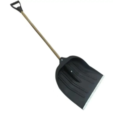 Лопата снігоприбиральна АВС (велика) чорна (з ручкою і тримачем)