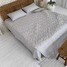 Літній однотонний набір постільної білизни (холофайбер) Євро