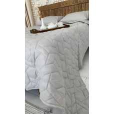 Літній однотонний набір постільної білизни (холофайбер) двоспальний, Туман