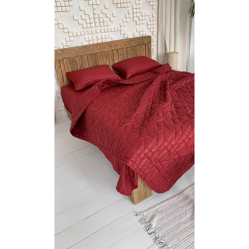 Літній однотонний набір постільної білизни (холофайбер) півтораспальний