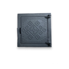 Двері чавунні топкові камінні “Замкові“ без скла 400х400 мм.