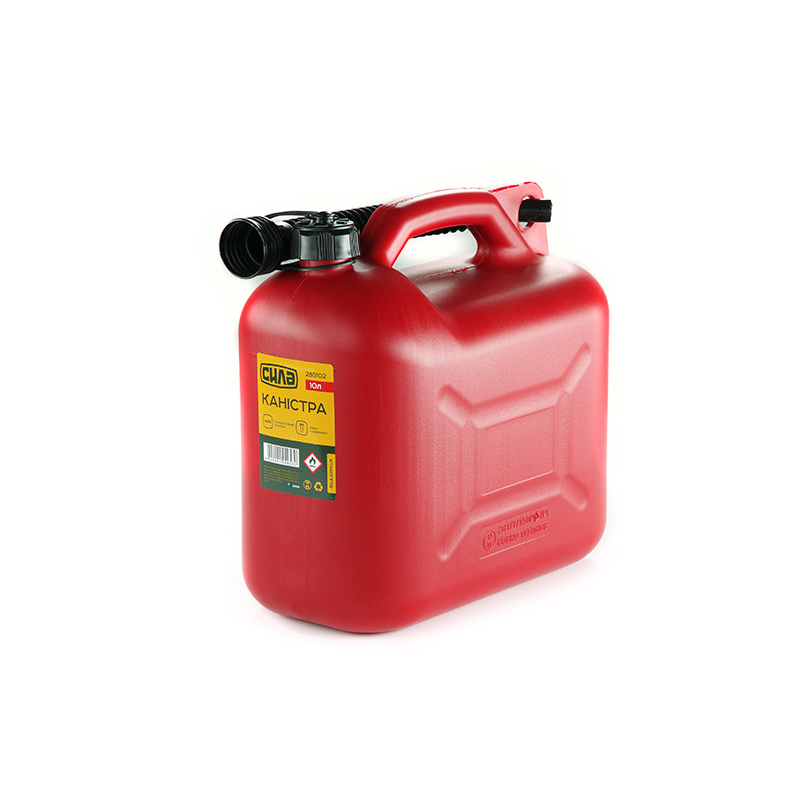 Каністра пластикова HDPE 10л з лійкою ТМ “Сила“ Каністра пластикова HDPE 10л з лійкою ТМ “Сила“