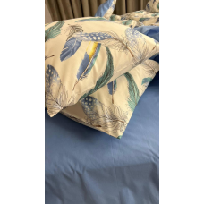 Комплект постільної білизни двоспальний “Пірячко блакитне“ ТМ Glav Textile