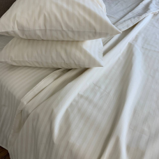 Комплект постільної білизни Сімейний “Молочна смужка“ (Бязь Gold Lux)