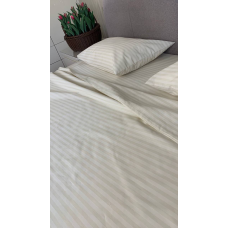 Комплект постільної білизни двоспальний “Молочна смужка“ (Бязь Gold Lux)