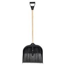 Лопата снігоприбиральна велика, чорна (з ручкою та держаком), Україна