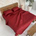 Літній однотонний набір постільної білизни (холофайбер) двоспальний, Бордо