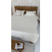 Літній однотонний набір постільної білизни (холофайбер) двоспальний, Білий