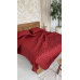 Літній однотонний набір постільної білизни (холофайбер) Сімейний, Бордо