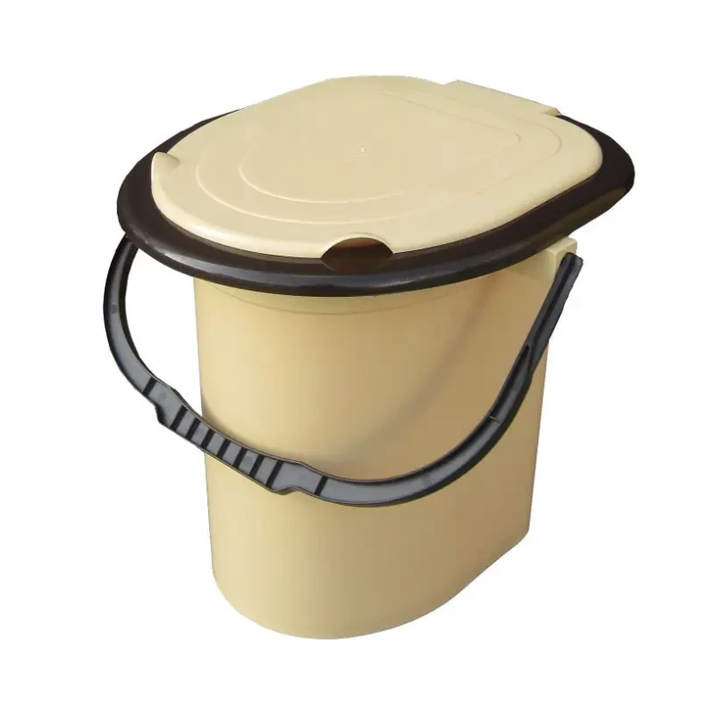 Відро-туалет пластиковий 15 літрів, бежевий ТМ Горизонт