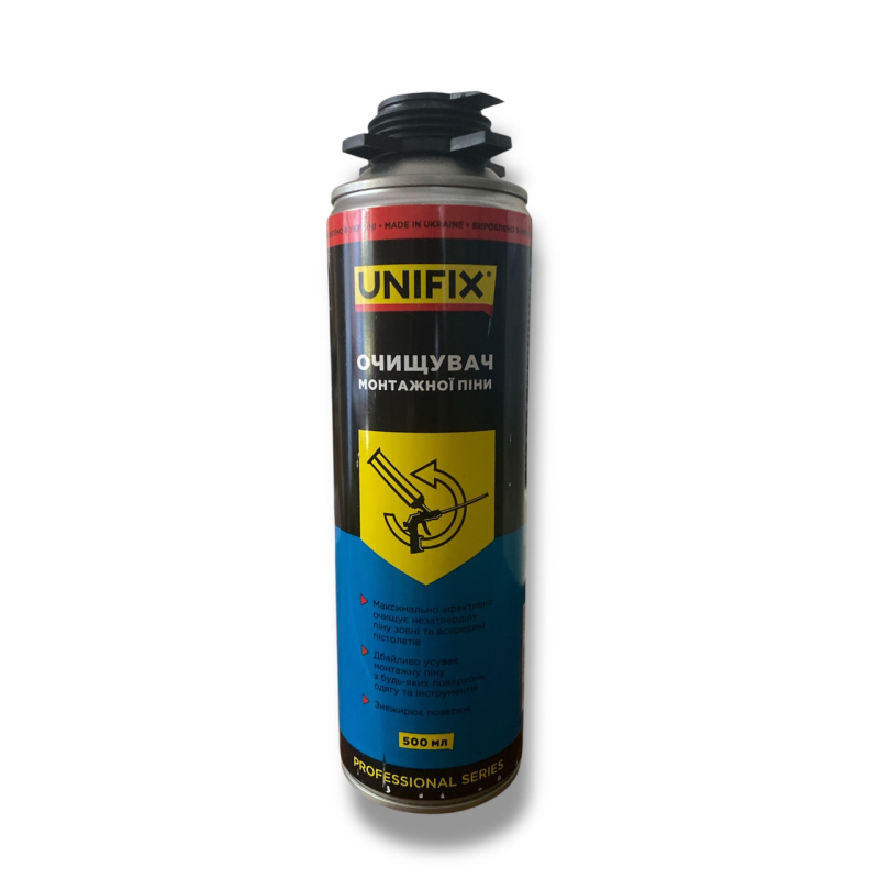Очищувач монтажної піни TM UNIFIX 500 мл Очищувач монтажної піни TM UNIFIX 500 мл